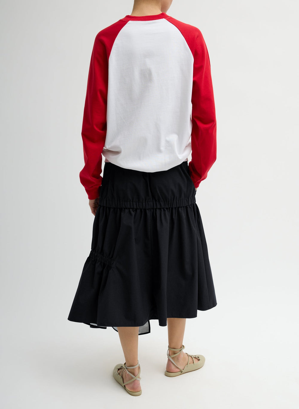 Tech Suiting Asymmetrical Skirt | Tibi Black