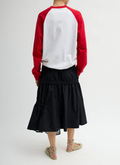 Tech Suiting Asymmetrical Skirt | Tibi Black