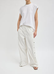 Nylon Snap Jogger | Tibi White