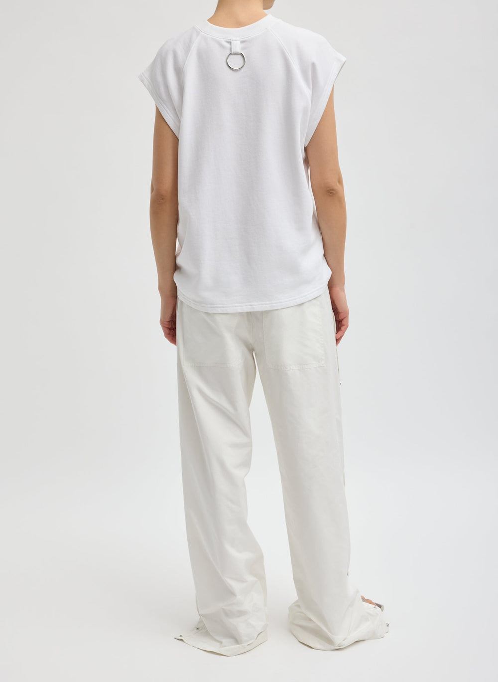 Nylon Snap Jogger | Tibi White