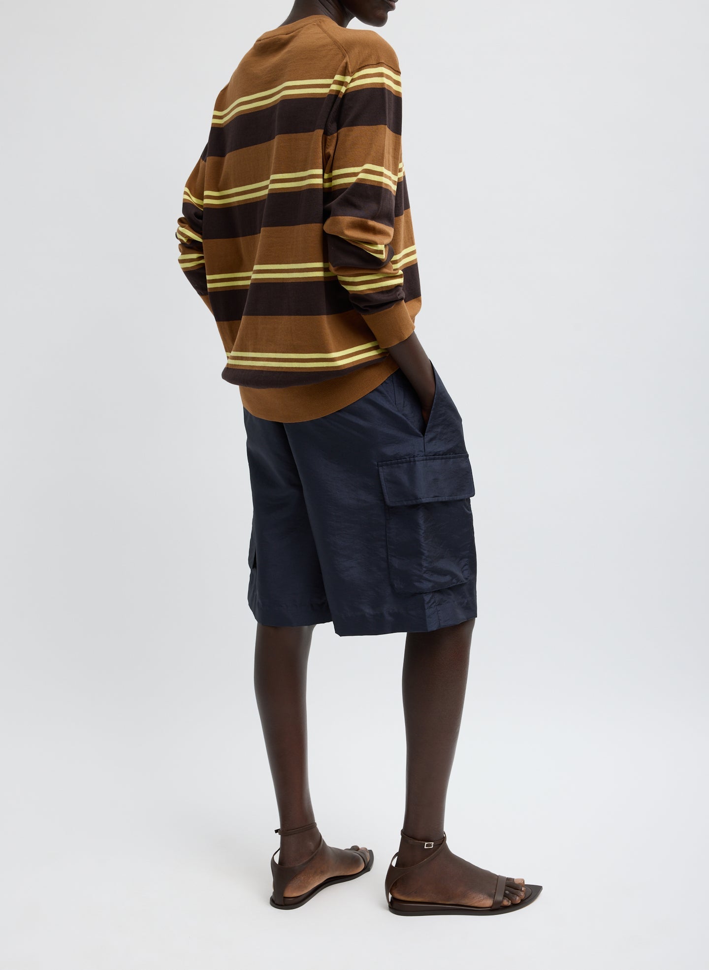 Crispy Nylon Stella Short | Tibi Navy