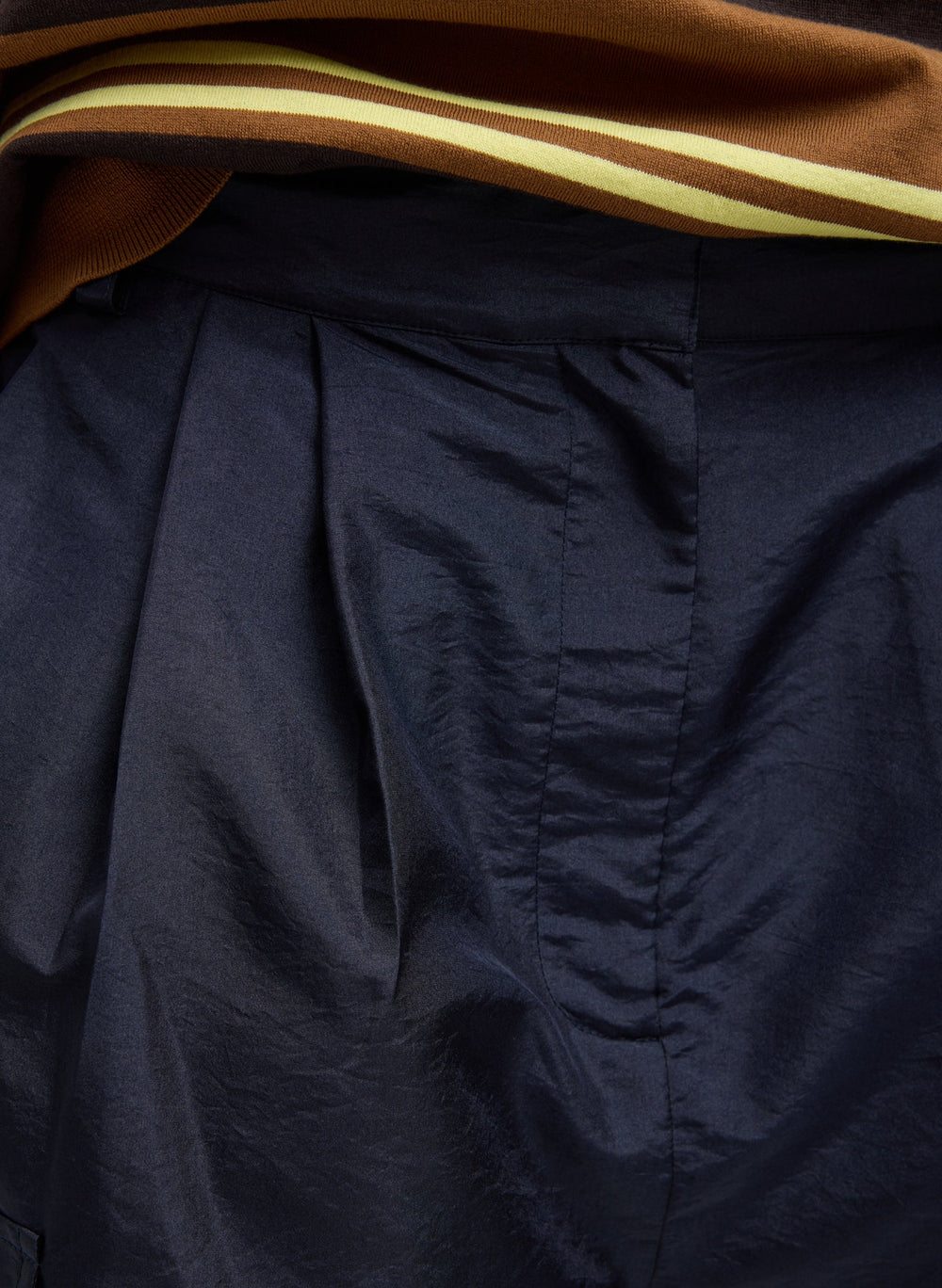 Crispy Nylon Stella Short | Tibi Navy