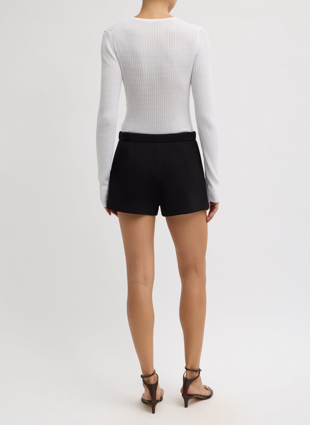 Bonded Viscose Shorts | Tibi Black