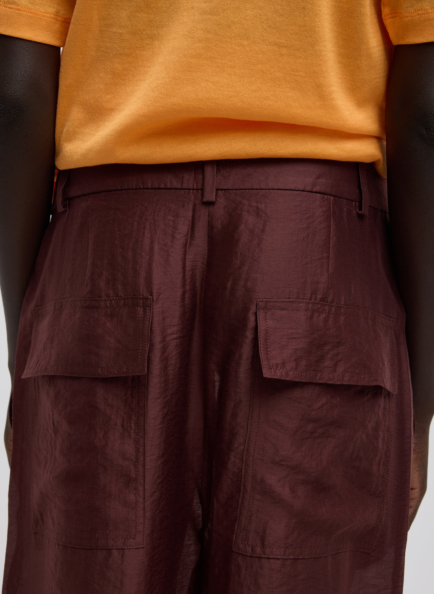 Summer Voile Stella Pant With Slit Detail | Tibi Russet Brown