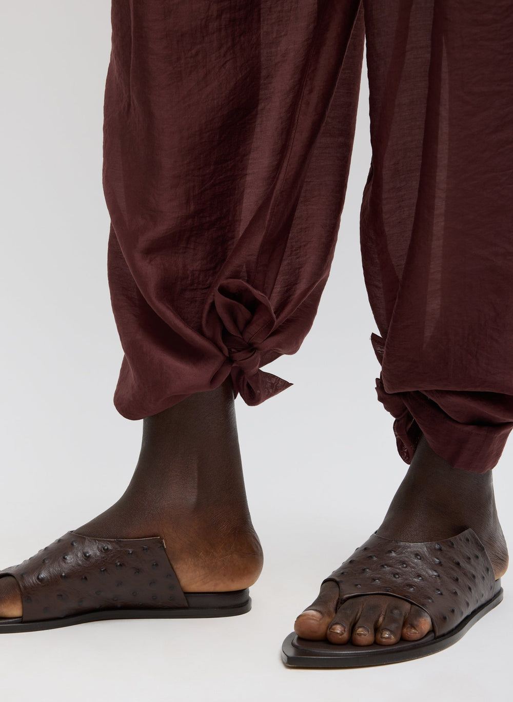 Summer Voile Stella Pant With Slit Detail | Tibi Russet Brown