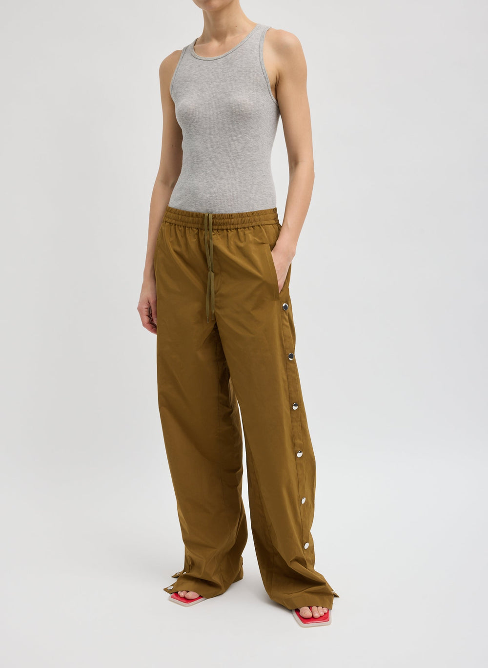 Nylon Snap Jogger | Tibi Loden
