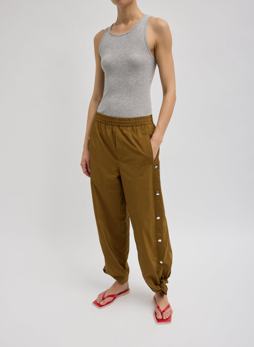 Nylon Snap Jogger | Tibi Loden