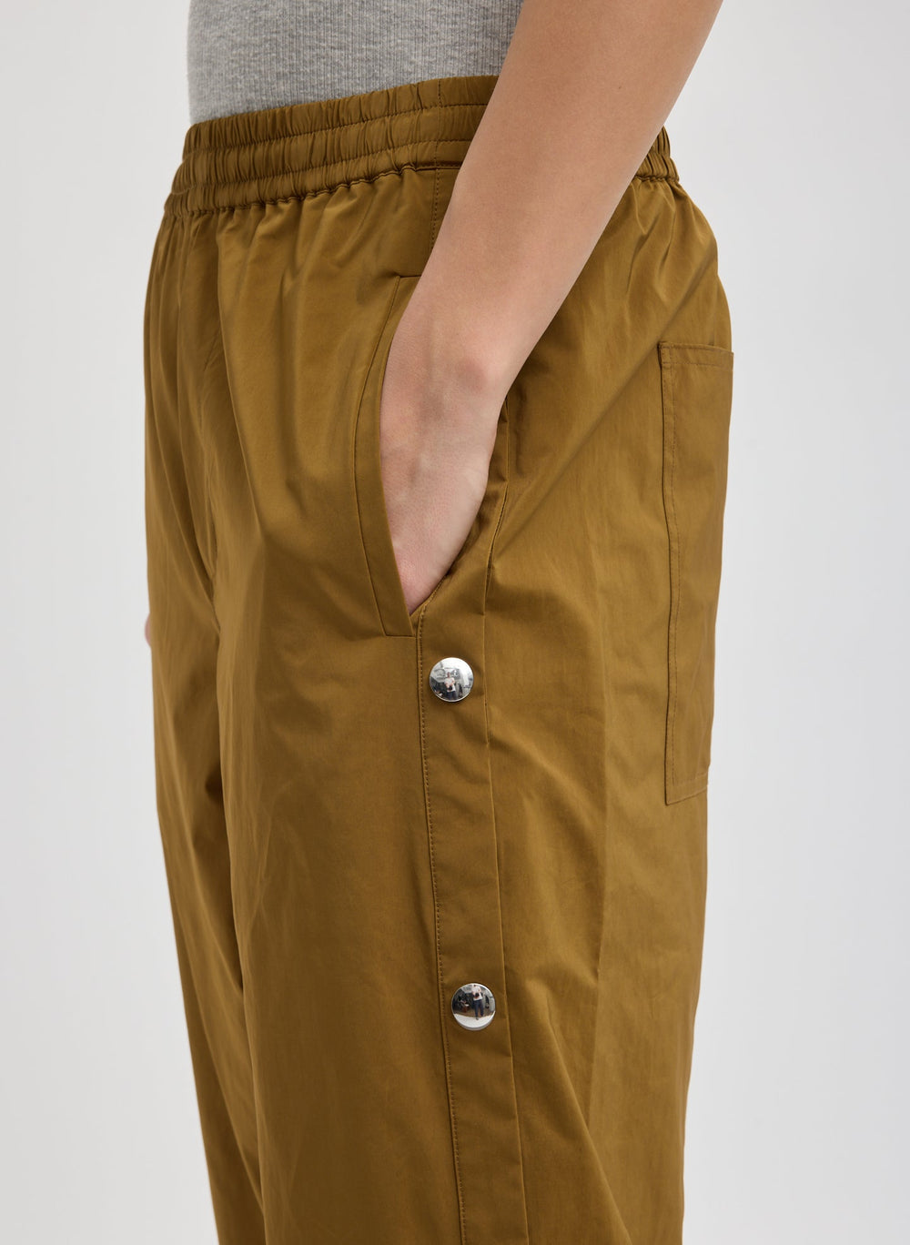 Nylon Snap Jogger | Tibi Loden