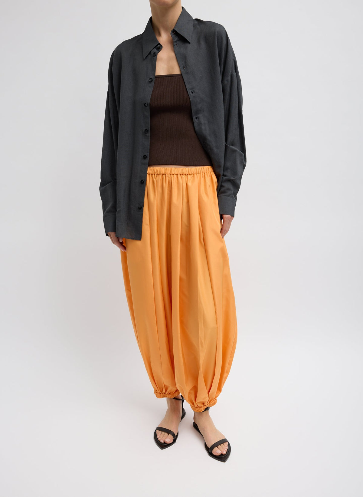 Summer Nylon Zeppelin Pant | Tibi Orange