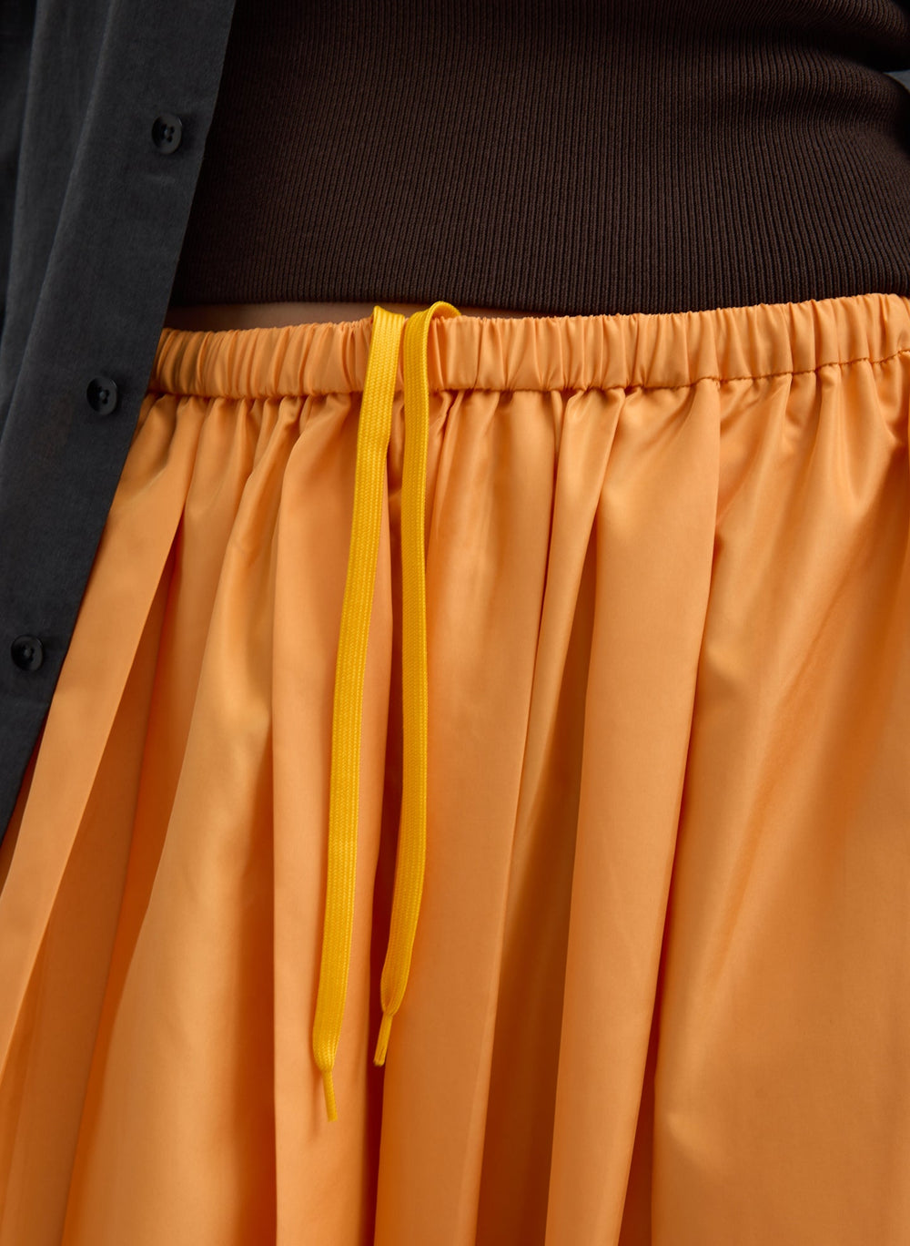 Summer Nylon Zeppelin Pant | Tibi Orange