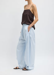 Garment Dyed Silky Cotton Winslow Pull On Pant | Tibi Pale Blue
