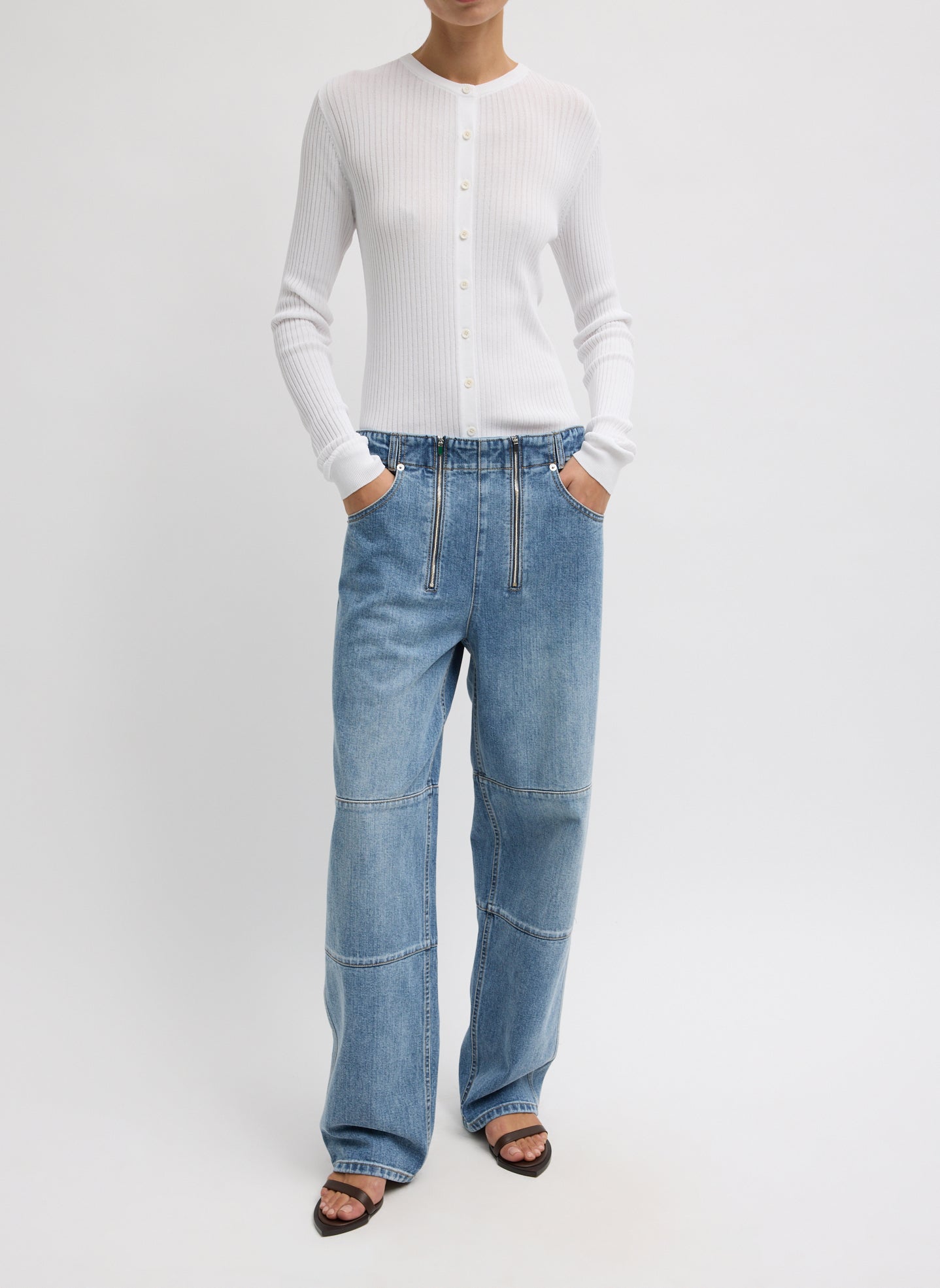 Classic Wash Denim Fischer Jean | Tibi Classic Blue