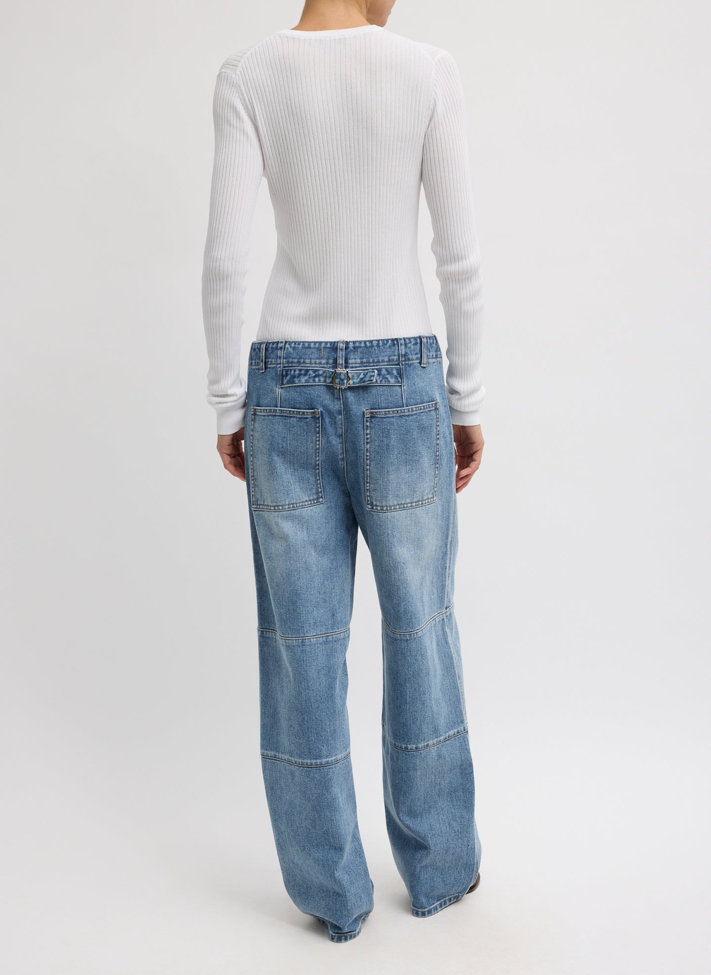 Classic Wash Denim Fischer Jean | Tibi Classic Blue