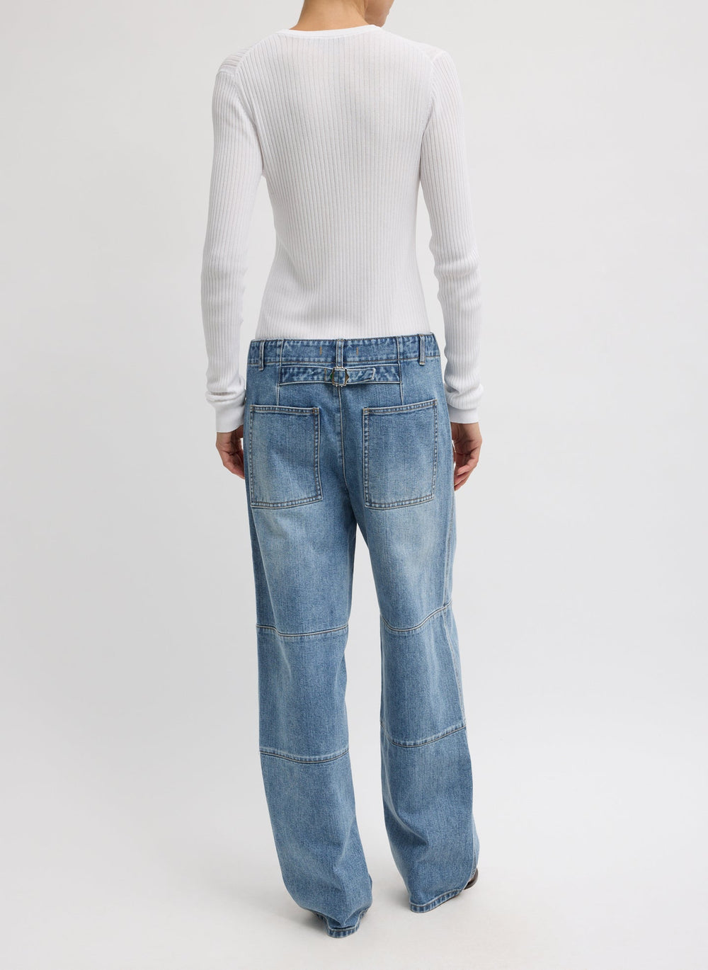 Classic Wash Denim Fischer Jean | Tibi Classic Blue