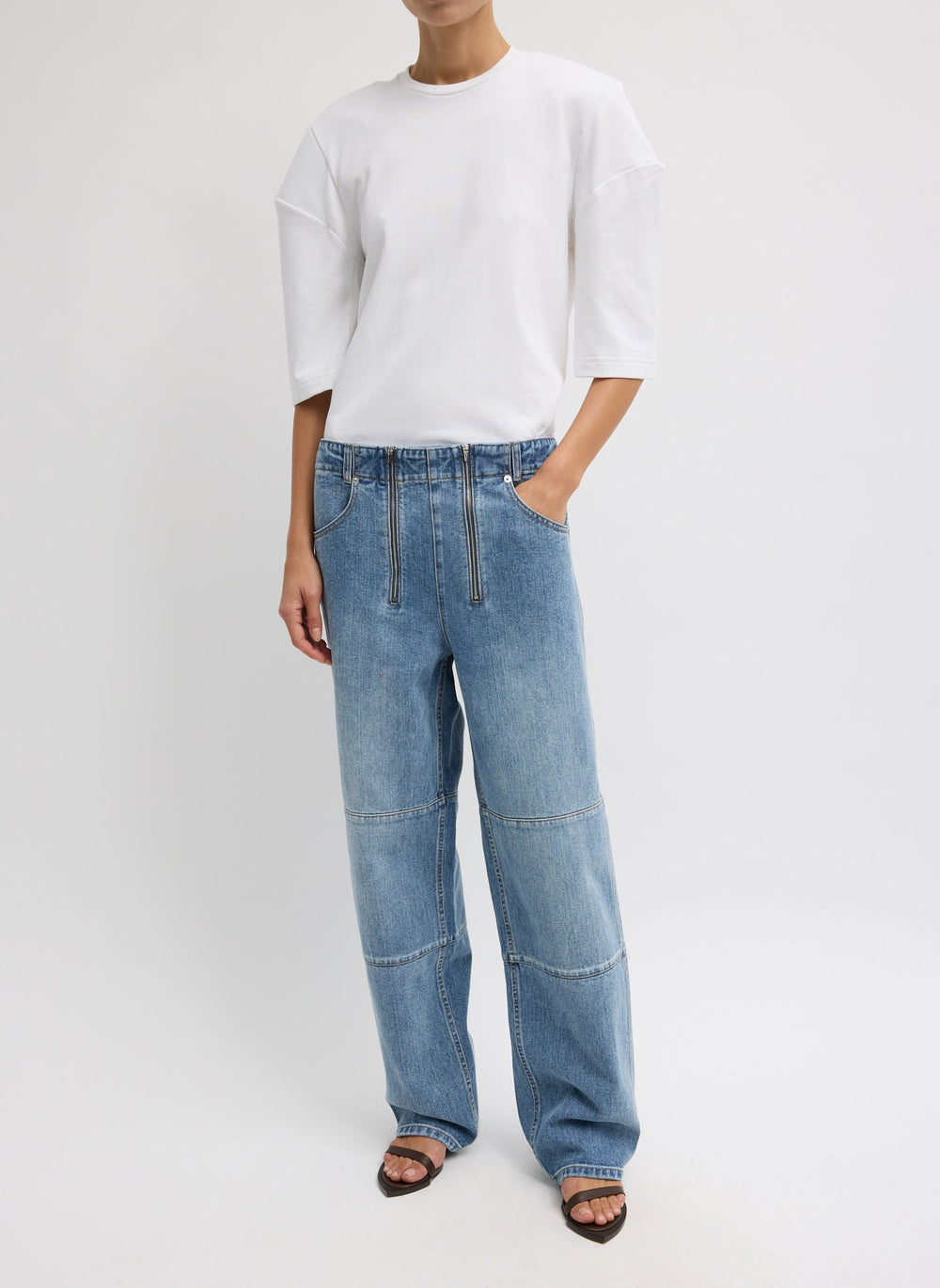 Classic Wash Denim Fischer Jean | Tibi Classic Blue