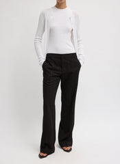 Viscose Suiting Isaac Pant | Tibi Black Multi