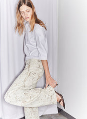 Calcimin Denim Fischer Jean | Tibi Ivory Multi