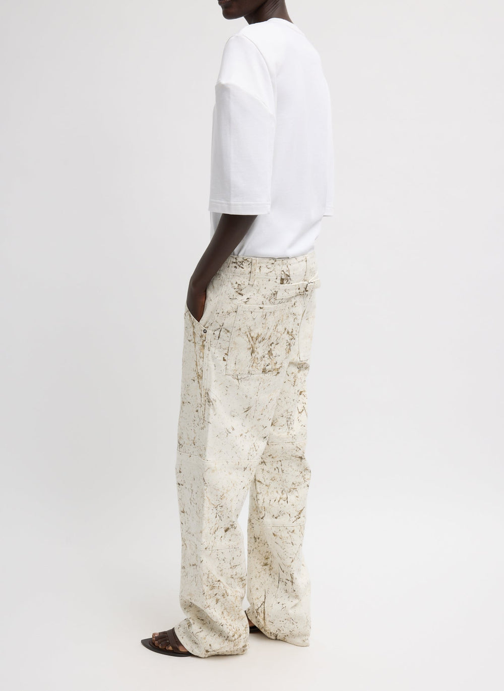 Calcimin Denim Fischer Jean | Tibi Ivory Multi
