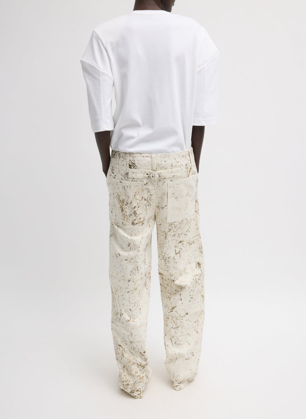 Calcimin Denim Fischer Jean | Tibi Ivory Multi