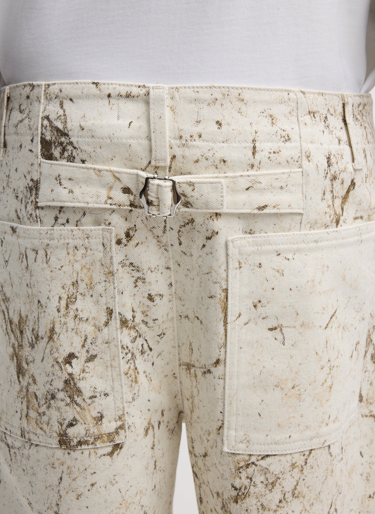 Calcimin Denim Fischer Jean | Tibi Ivory Multi