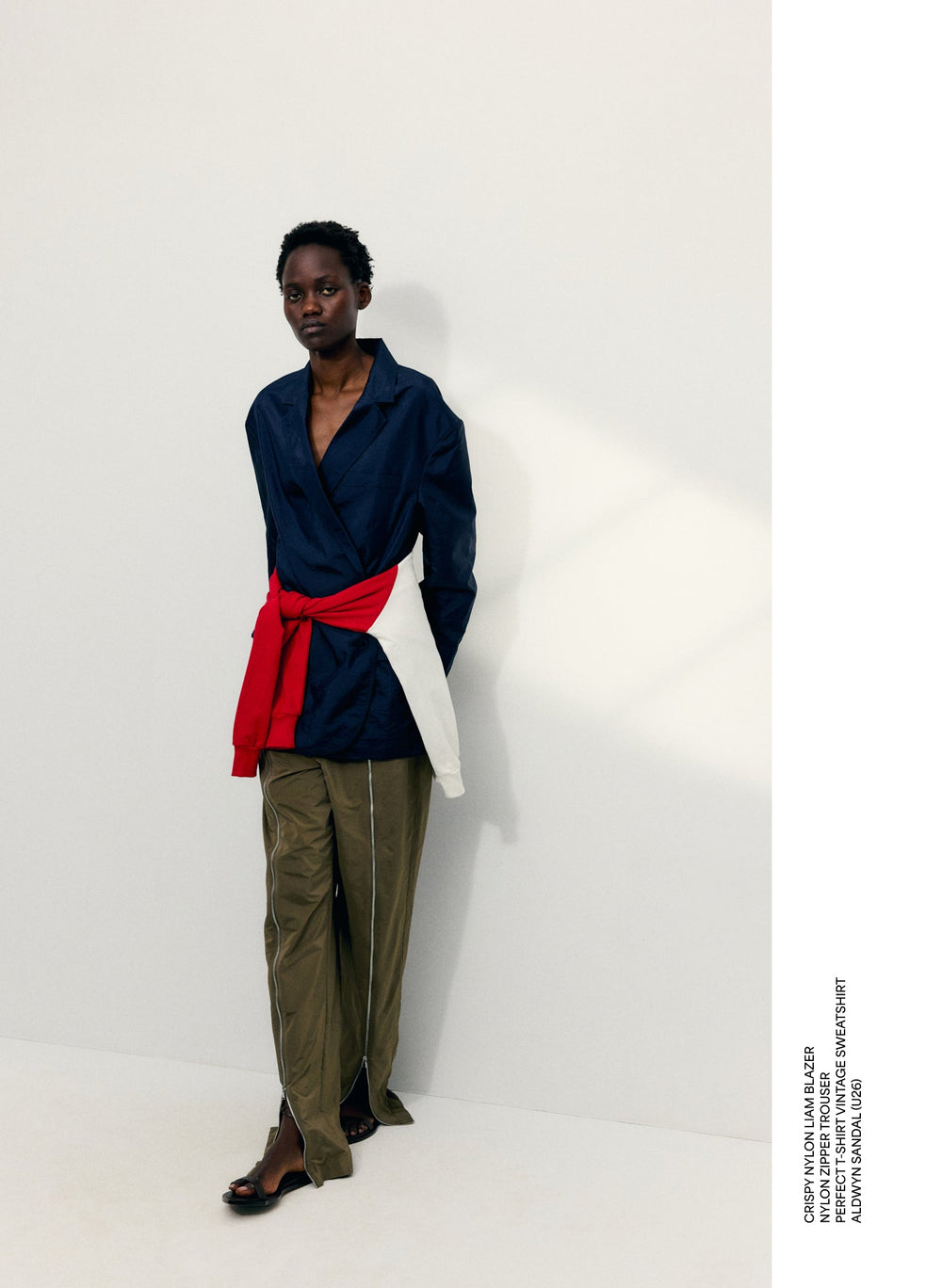 Nylon Zipper Trouser | Tibi Dark Taupe