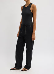Patchwork Twill Cargo Fischer Jean | Tibi Black
