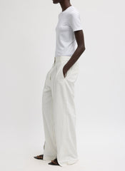 Nylon Zipper Trouser | Tibi White