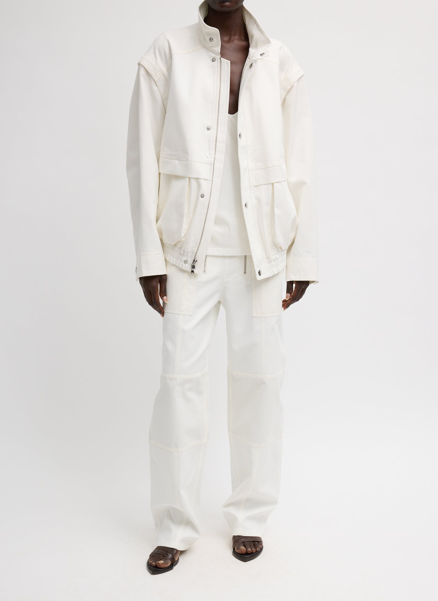 Patchwork Twill Cargo Fischer Jean | Tibi White