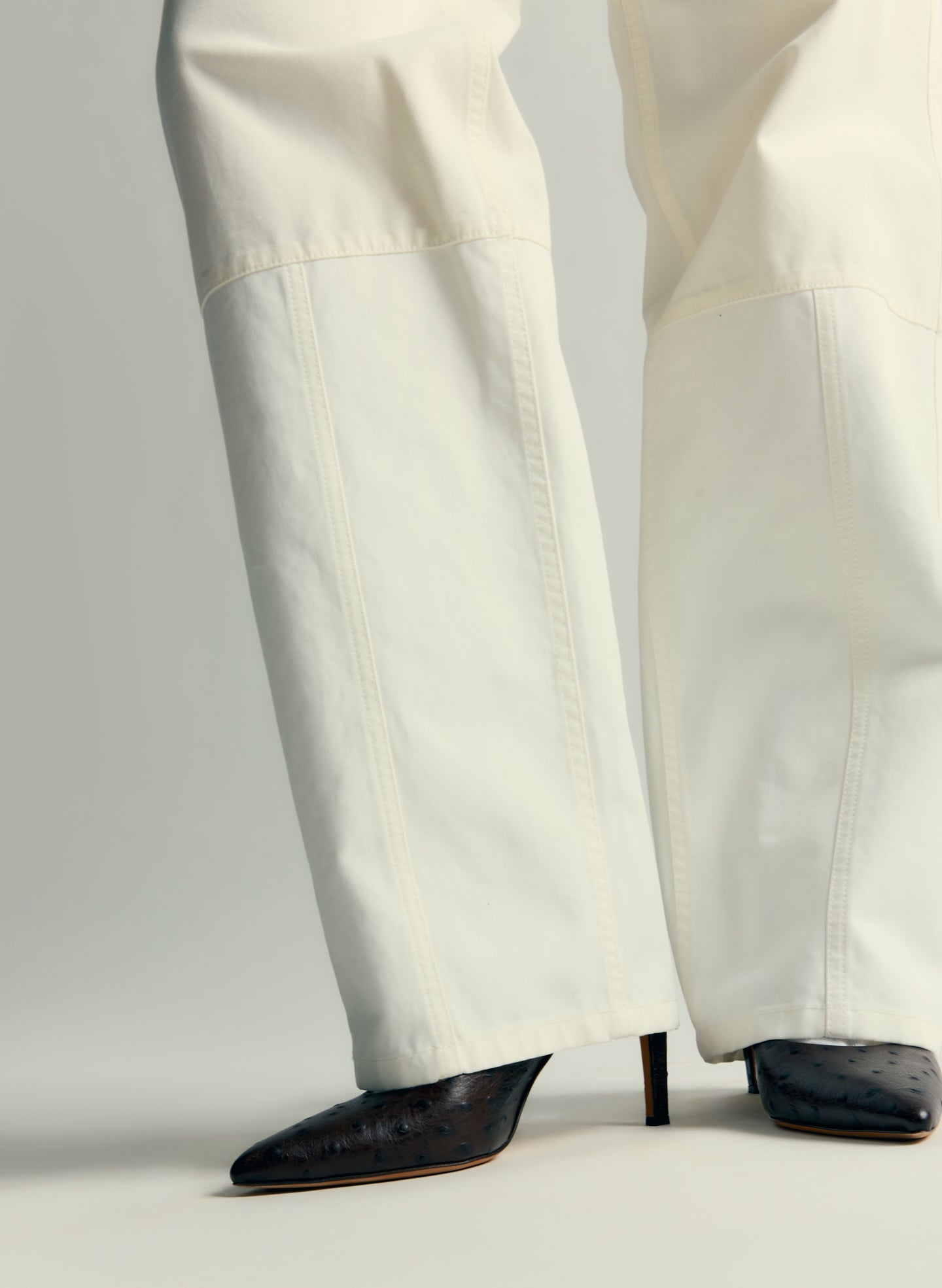 Patchwork Twill Cargo Fischer Jean | Tibi White
