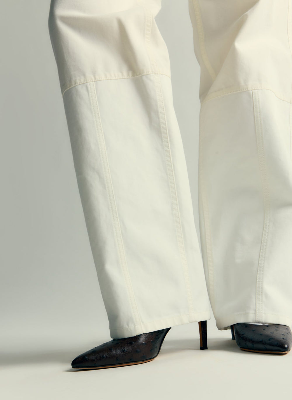 Patchwork Twill Cargo Fischer Jean | Tibi White
