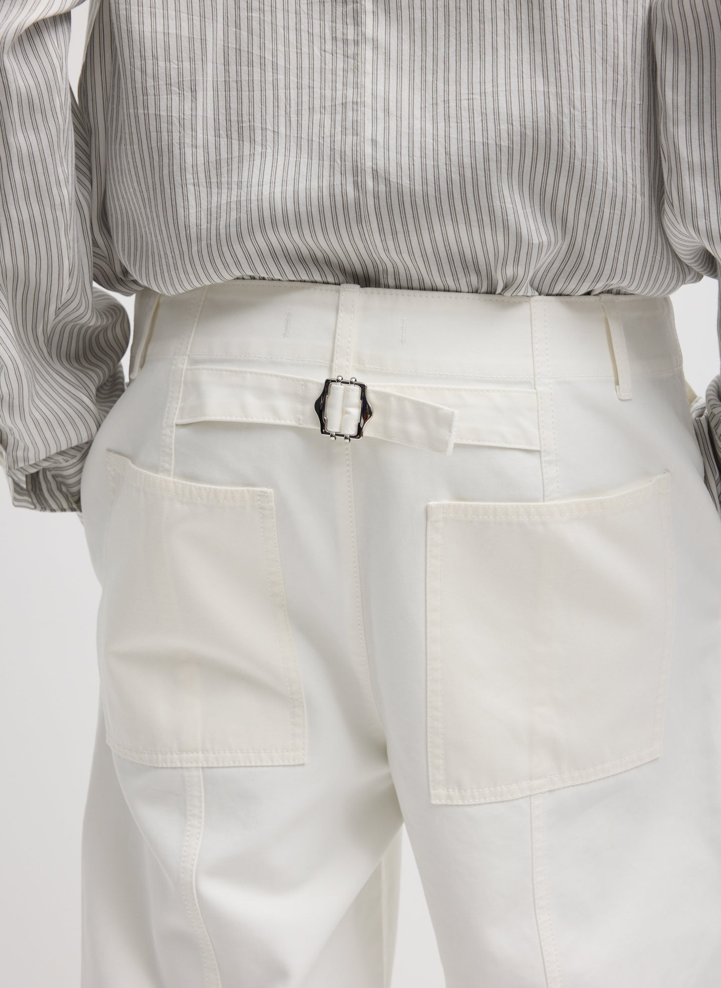 Patchwork Twill Cargo Fischer Jean | Tibi White