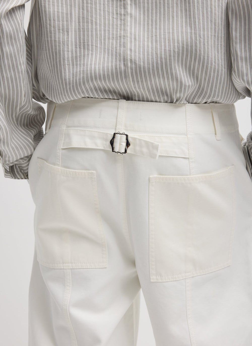 Patchwork Twill Cargo Fischer Jean | Tibi White