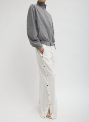 Nylon Snap Pull On Jogger | Tibi White