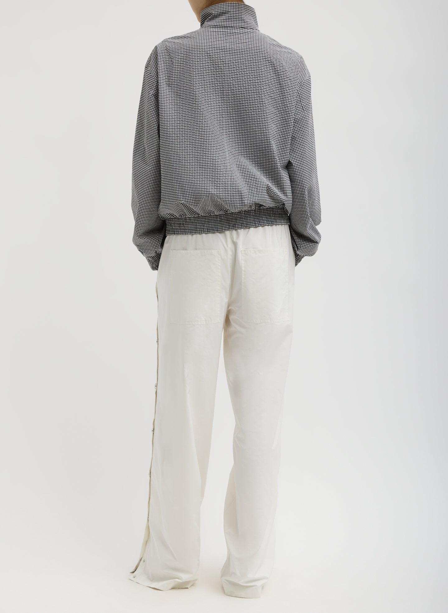 Nylon Snap Pull On Jogger | Tibi White