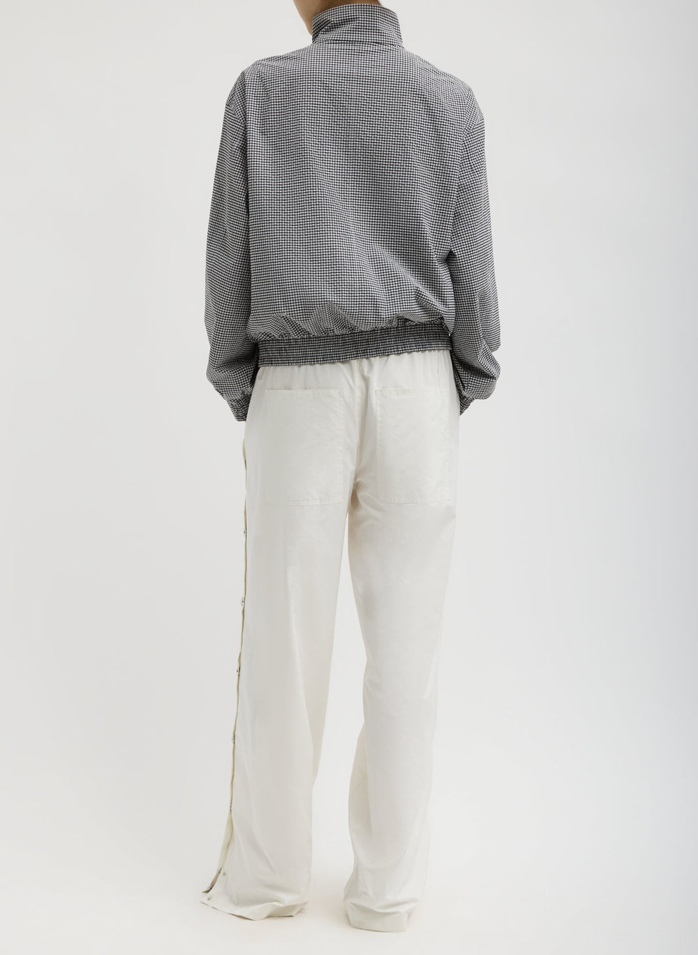 Nylon Snap Pull On Jogger | Tibi White