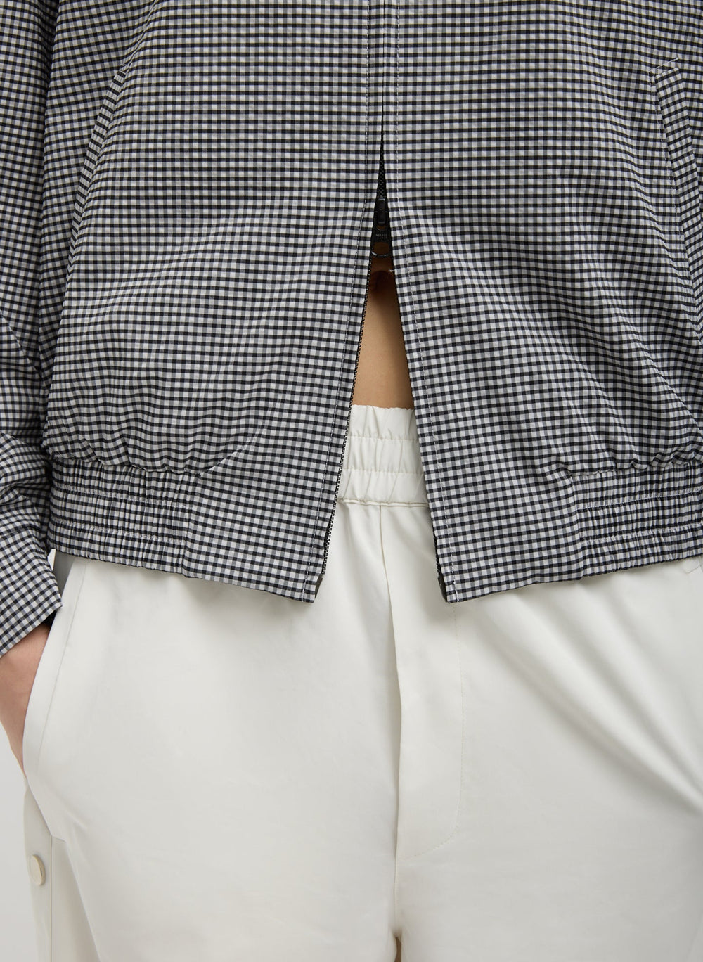 Nylon Snap Pull On Jogger | Tibi White