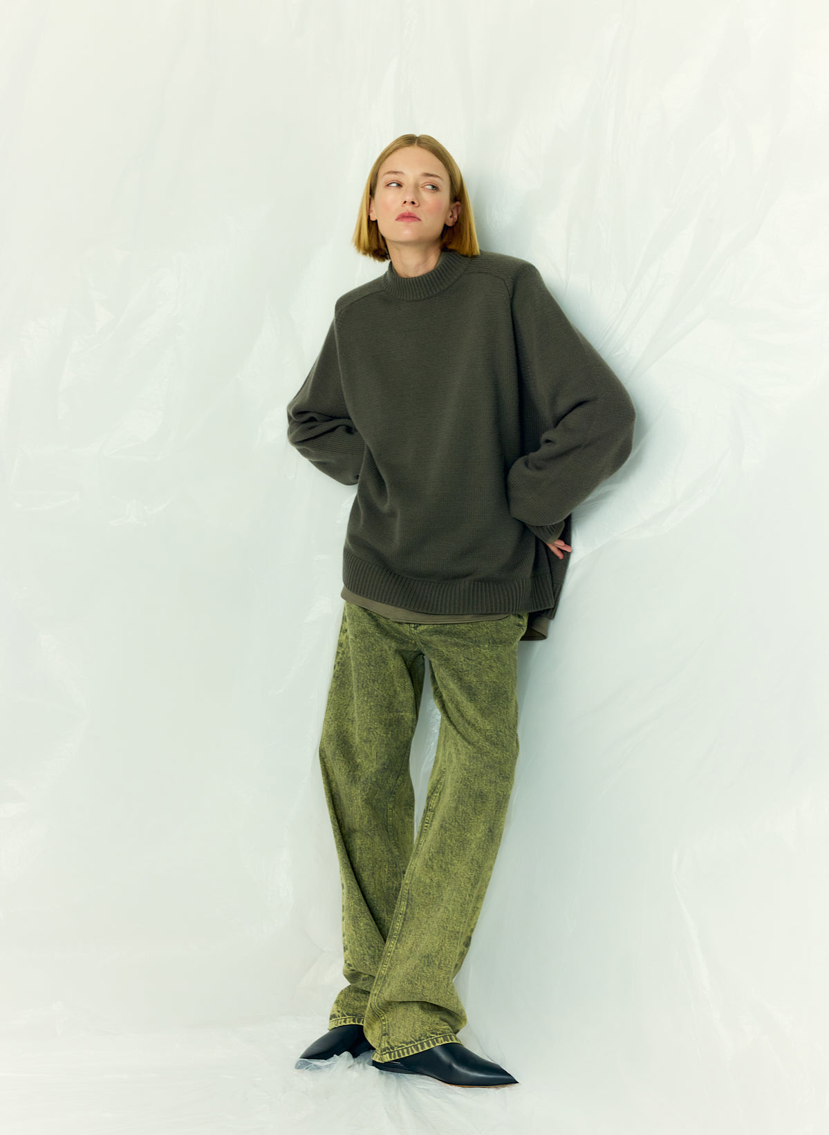 Lab Washed Denim Dennis Jean | Tibi Acid Yellow