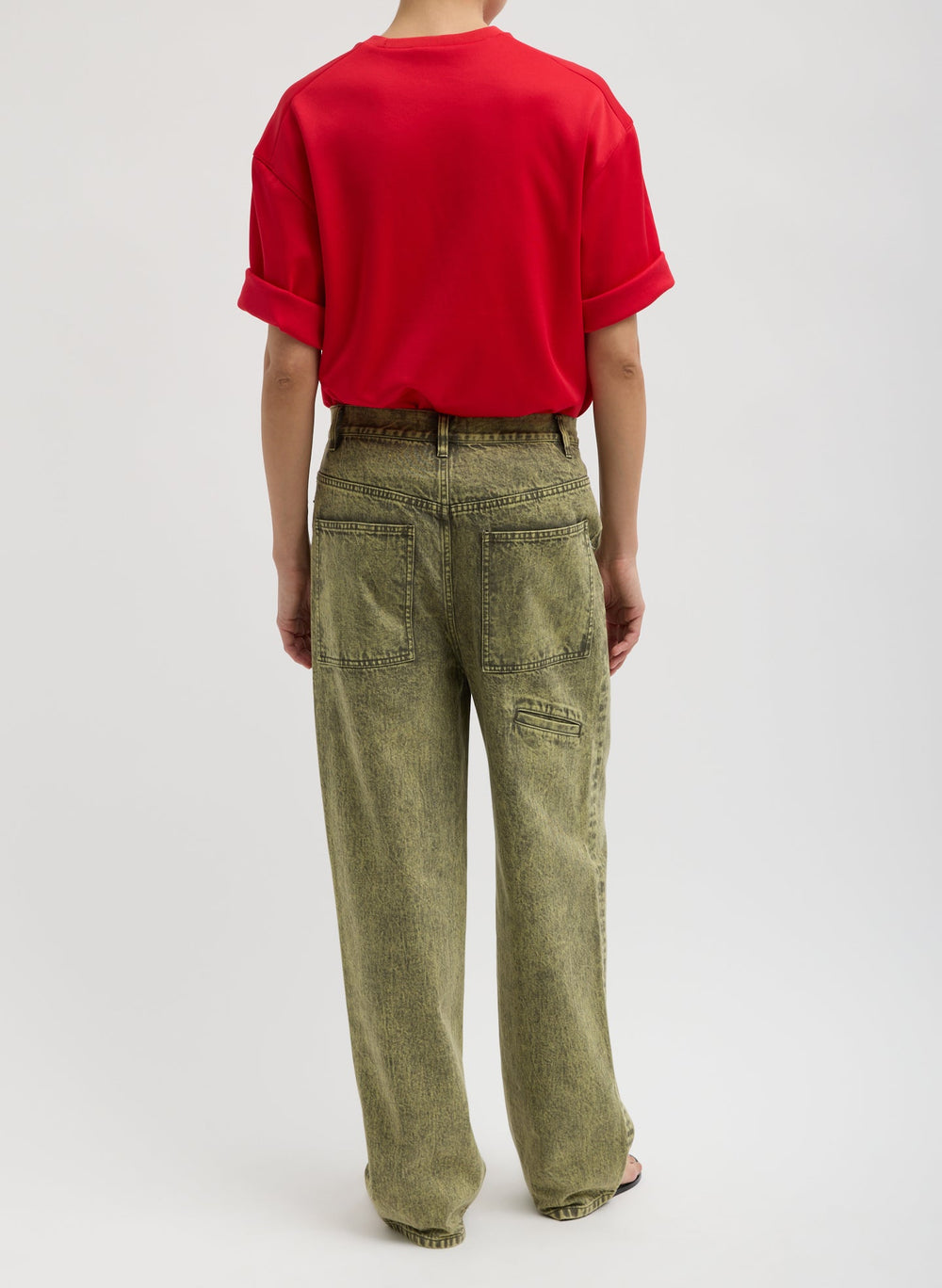 Lab Washed Denim Dennis Jean | Tibi Acid Yellow
