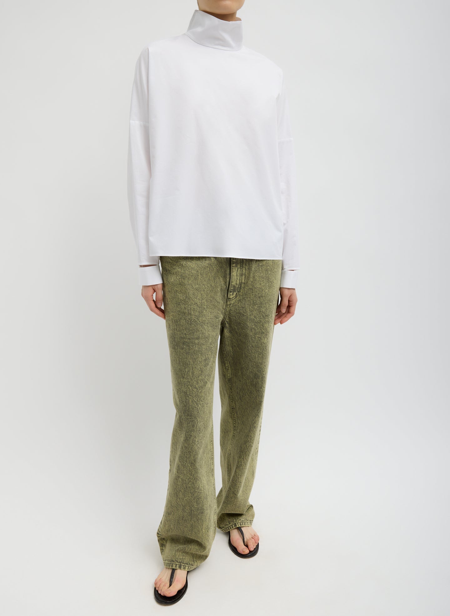 Lab Washed Denim Dennis Jean | Tibi Acid Yellow