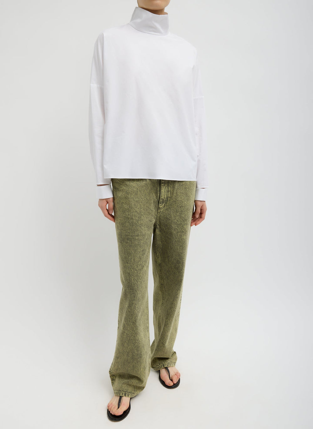 Lab Washed Denim Dennis Jean | Tibi Acid Yellow