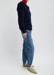 Zippered Denim Jogger | Tibi Classic Blue