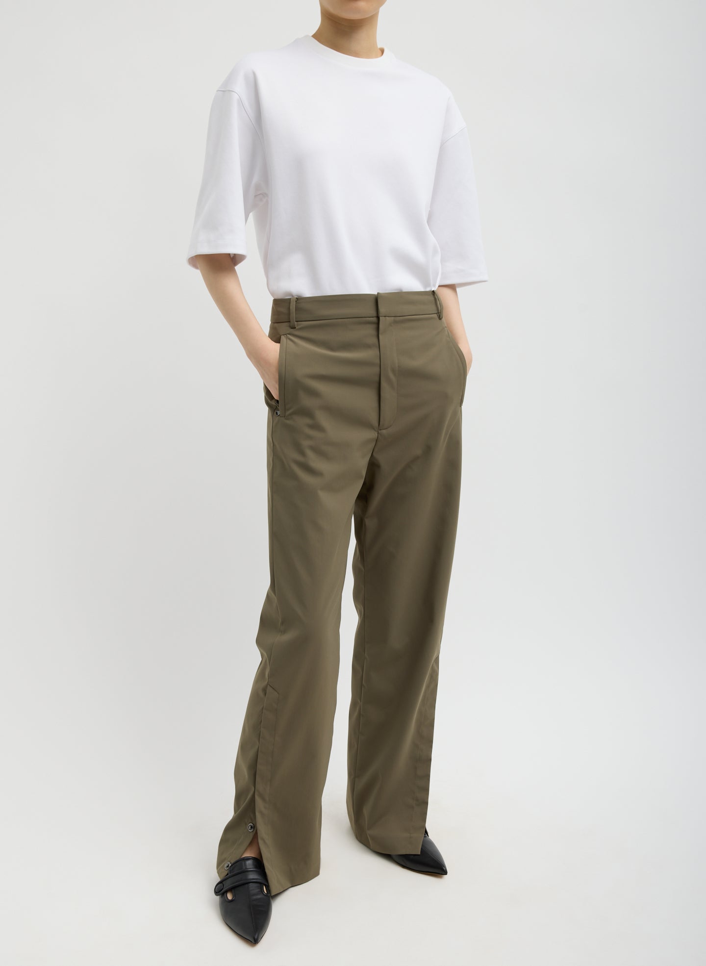 Tech Suiting Mark Trouser | Tibi Dark Hazelnut