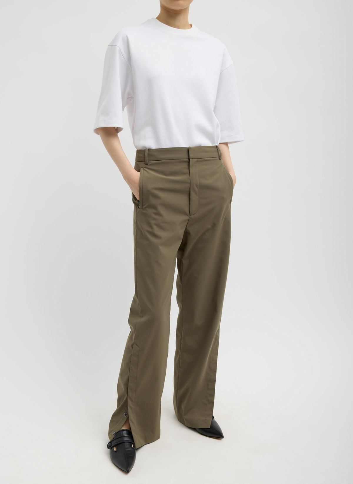 Tech Suiting Mark Trouser | Tibi Dark Hazelnut