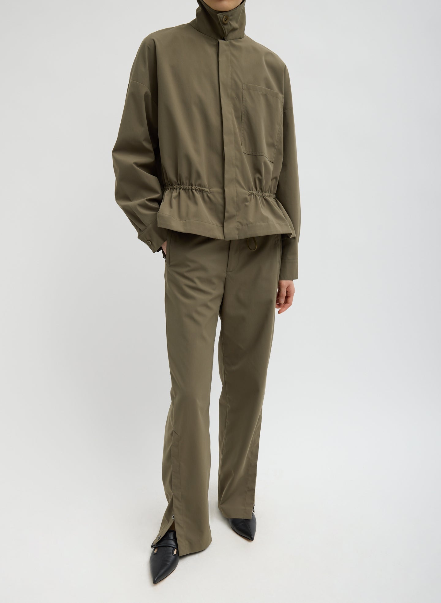 Tech Suiting Mark Trouser | Tibi Dark Hazelnut