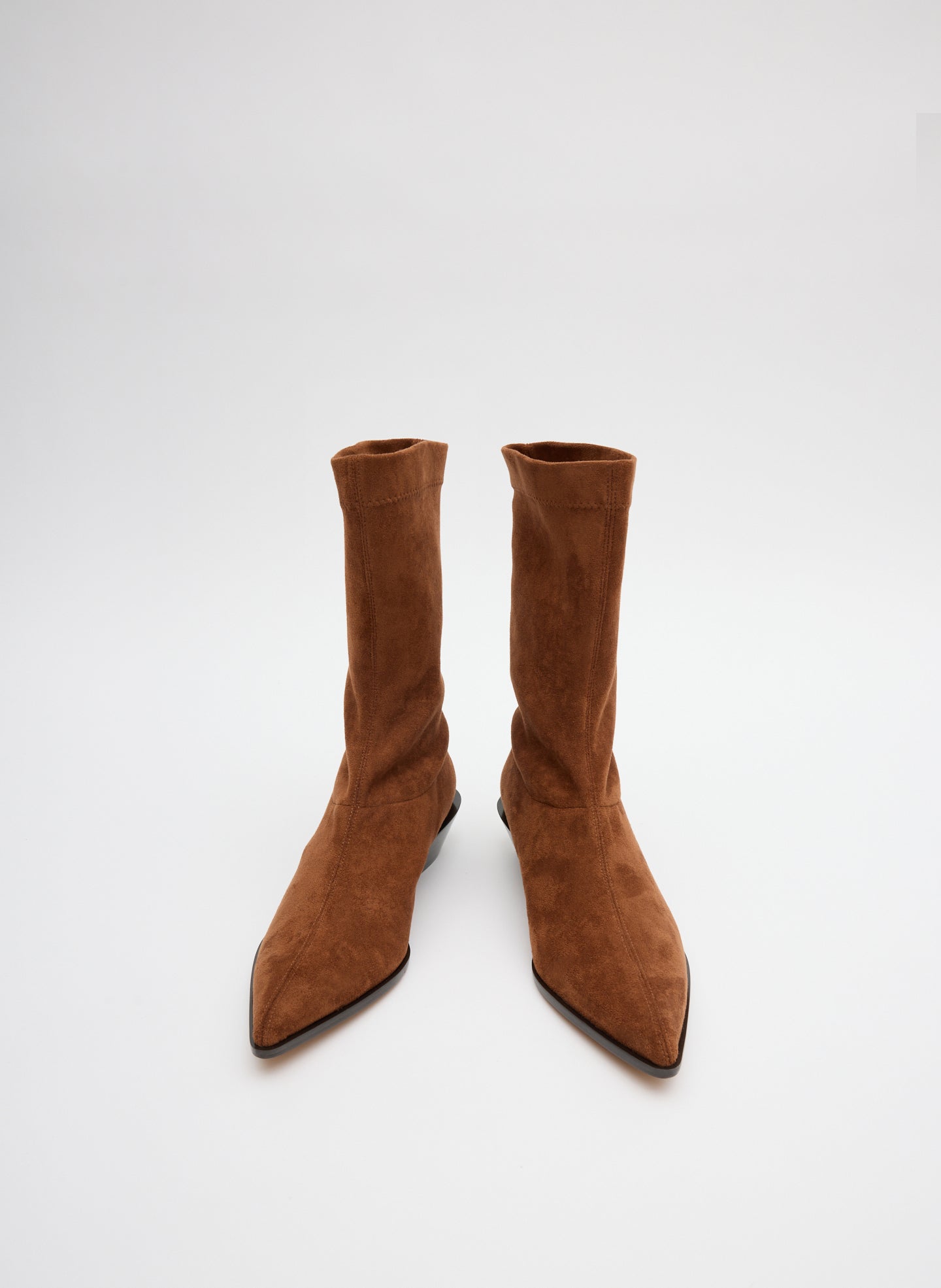 Faux Suede Leo Boot | Tibi Light Brown