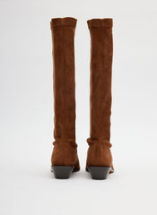 Faux Suede Bronson Boot - Narrow Calf | Tibi Light Brown