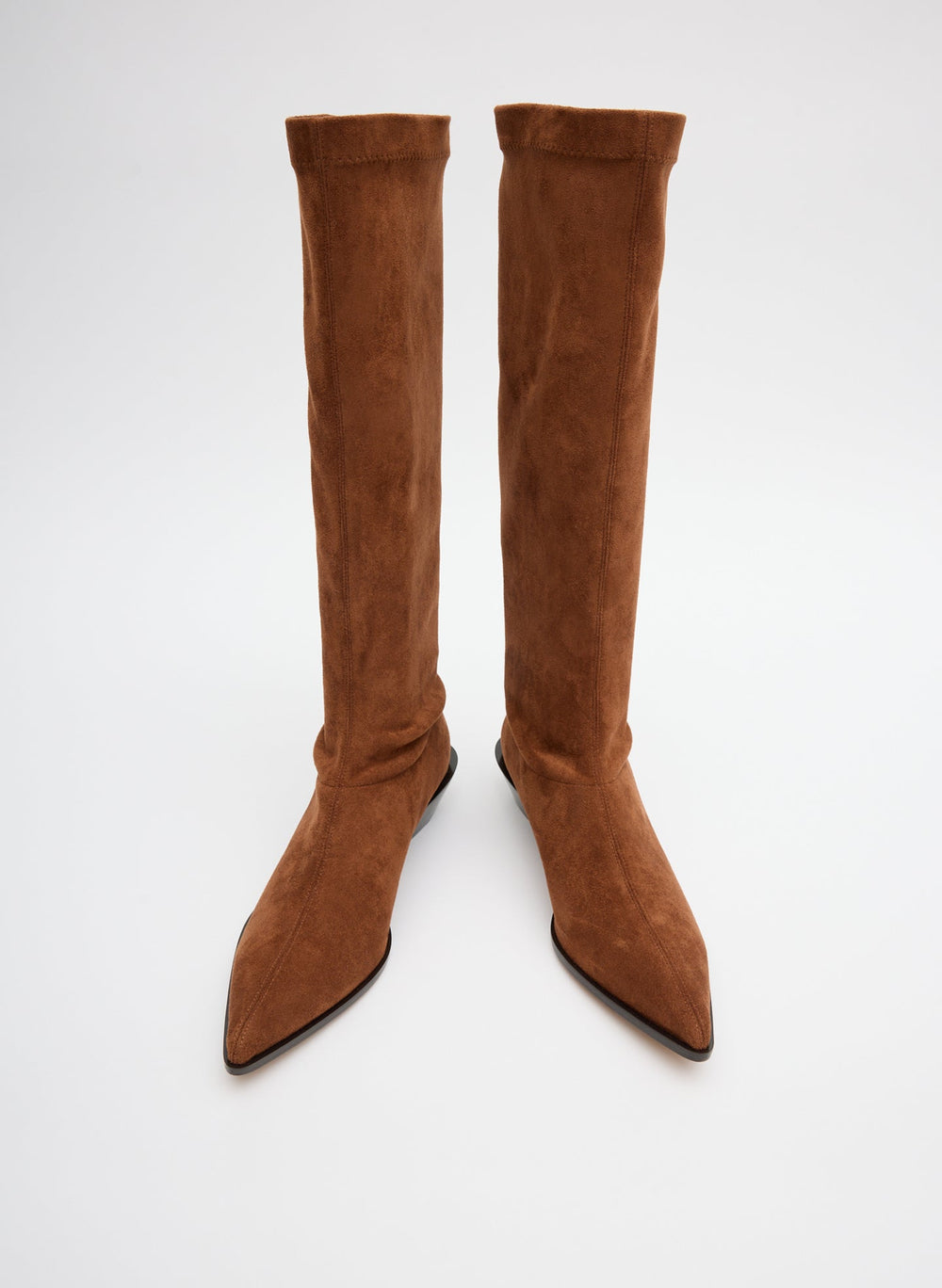 Faux Suede Bronson Boot - Narrow Calf | Tibi Light Brown