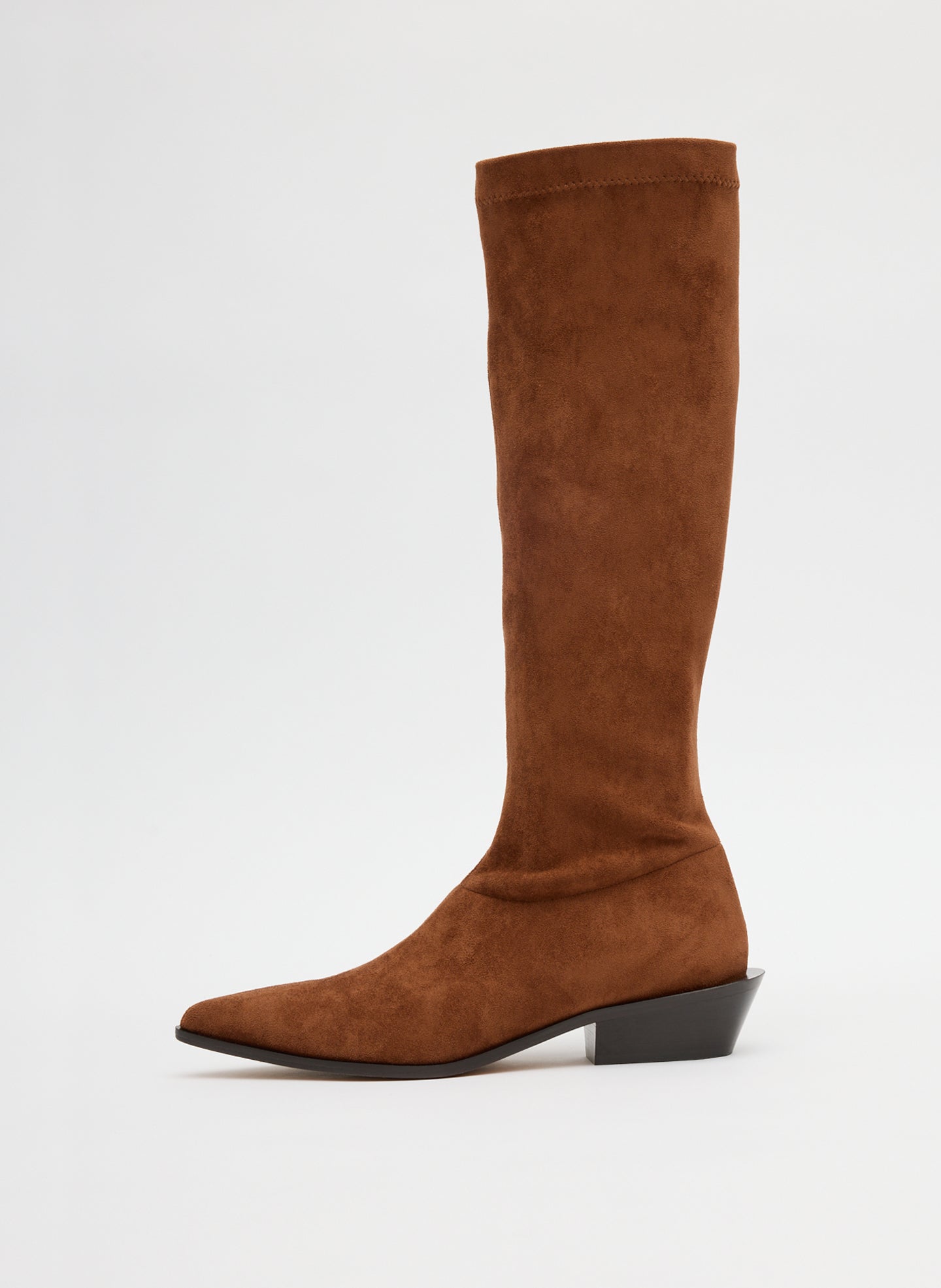 Faux Suede Bronson Boot - Regular Calf | Tibi Light Brown