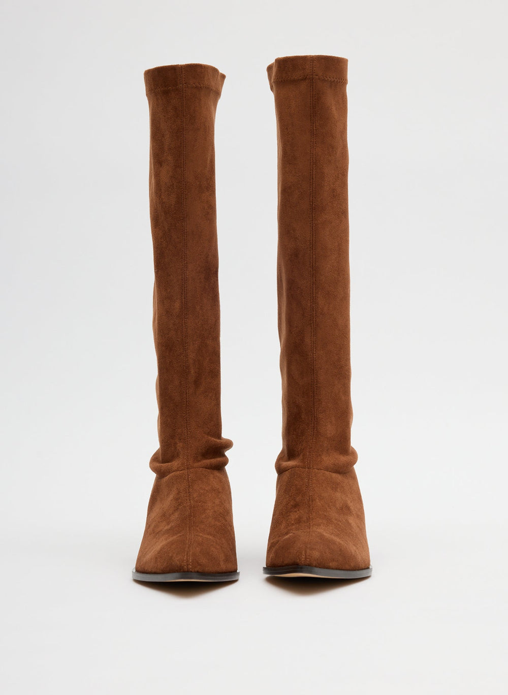 Faux Suede Bronson Boot - Regular Calf | Tibi Light Brown