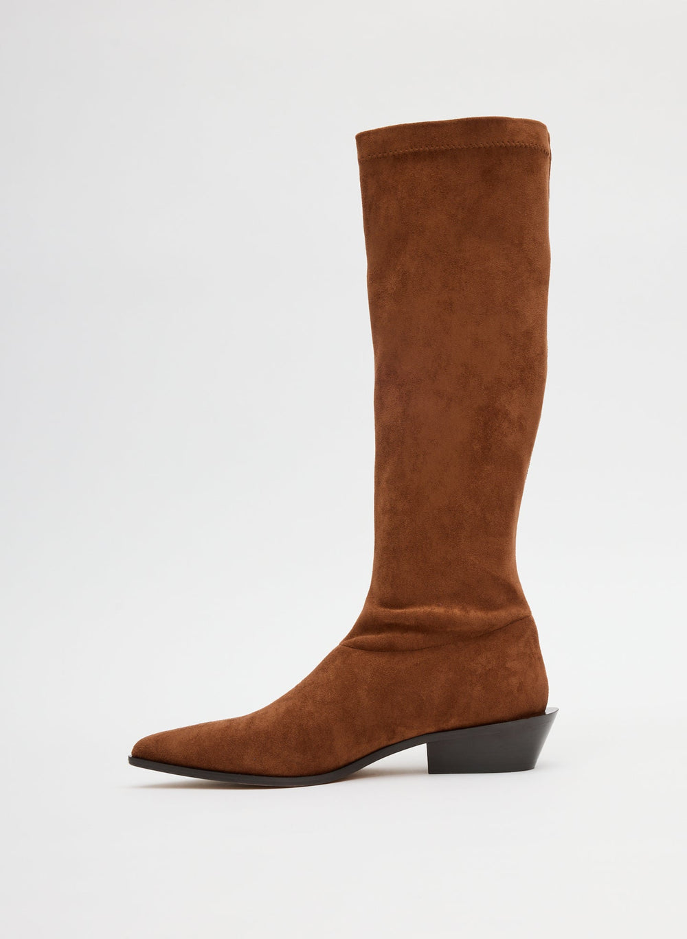 Faux Suede Bronson Boot - Regular Calf | Tibi Light Brown